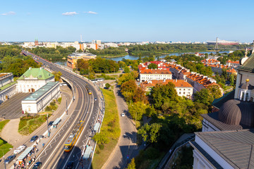 Naklejka premium Warsaw city view
