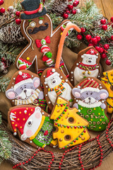 Gingerbread man cookies. christmas gingerbread