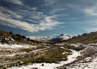 Snowy mountains in Bariloche, Patagonia Argentina