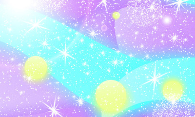 Fairy background. Unicorn pattern.