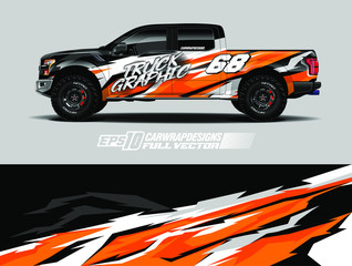 Vehicle wrap design vector. Graphic abstract stripe racing background kit designs for wrap race car, rally, adventure and livery. Full vector eps 10