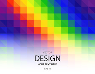 Obraz premium Vector geometric bright background of colorful triangles.