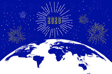Fototapeta na wymiar welcome to the world new year 2020
