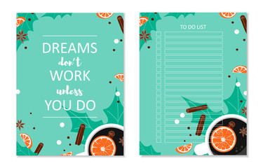 Naklejka premium Printable A4 cute business to do list