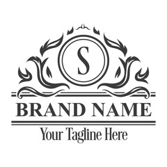 Alphabet Luxurious logo, Vintage ornamental luxury logo design template: 100% vector best for t shirt, pillow,mug, sticker and other Printing media