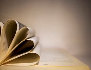 open book with folded pages 