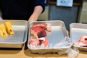茹でたタコ