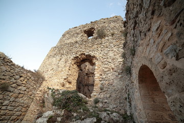 Ocio Castle, on de Lanos Mountain, ruins of a medieval castle