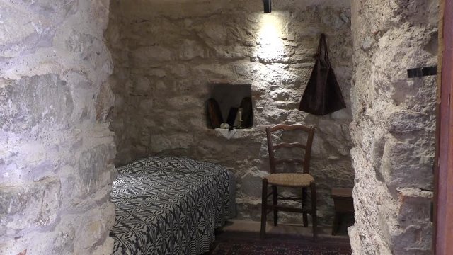 Monks Chamber in Hosios Loukas monastery which is one of the most important monuments of Middle Byzantine architecture and an UNESCO World Heritage Site