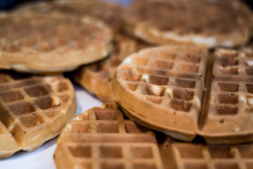 a lot of waffle 