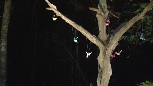 origami crane tree
