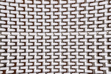 White lattice abstract plastic background close-up