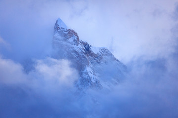 Mystic mountain view on the trail to Concordia camp, Karakoram Mountain Range, Pakistan © Ralf