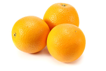 orange fruits isolated on white background. healthy food.