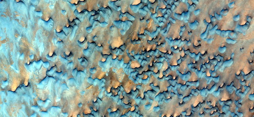 abstract photography of the deserts of Africa from the air. aerial view of desert landscapes,...