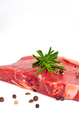 fresh raw meat with spices