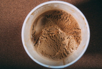 ice cream with coffee background