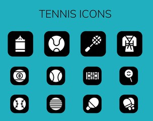 tennis icon set