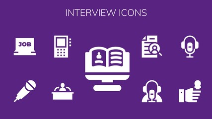 interview icon set
