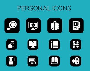 Modern Simple Set of personal Vector filled Icons