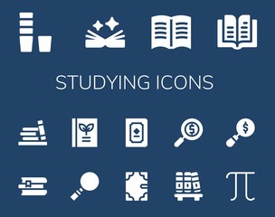 studying icon set