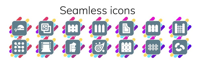 Modern Simple Set of seamless Vector filled Icons
