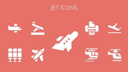 Modern Simple Set of jet Vector filled Icons
