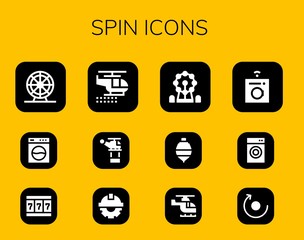 Modern Simple Set of spin Vector filled Icons