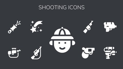 shooting icon set