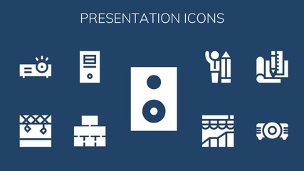 presentation icon set
