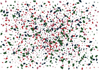 Festive color rectangle confetti background. Abstract frame confetti texture for holiday, postcard, poster, website, carnivals, birthday and children's parties. Cover confetti mock-up. Wedding card