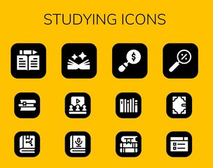 Modern Simple Set of studying Vector filled Icons