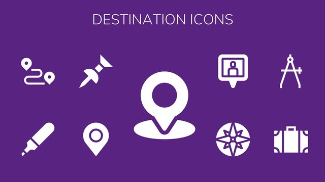 destination icon set