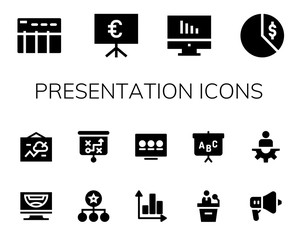 presentation icon set