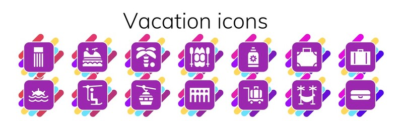 vacation icon set