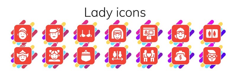 lady icon set