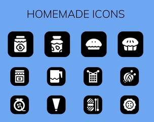 Modern Simple Set of homemade Vector filled Icons
