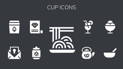 cup icon set