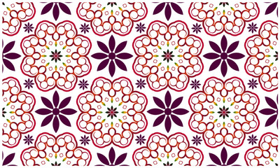 Colour flower beautiful seamless pattern