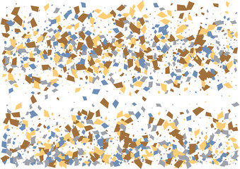 Festive color rectangle confetti background. Abstract frame confetti texture for holiday, postcard, poster, website, carnivals, birthday and children's parties. Cover confetti mock-up. Wedding card