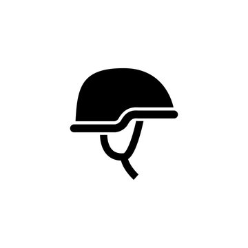 Army helmet and protective gear glyph icon