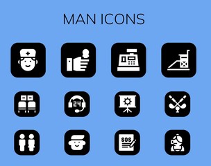 man icon set