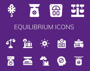 Modern Simple Set of equilibrium Vector filled Icons