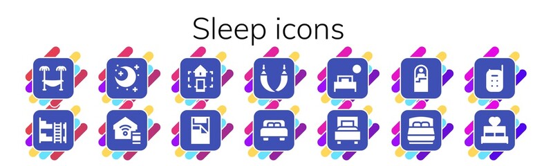 sleep icon set