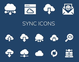 Obraz premium sync icon set