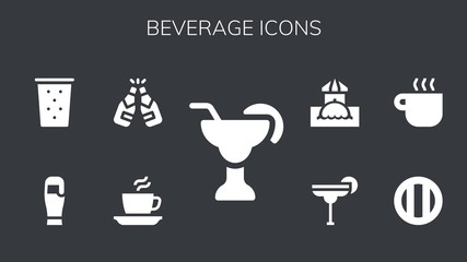 beverage icon set