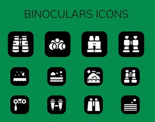 binoculars icon set