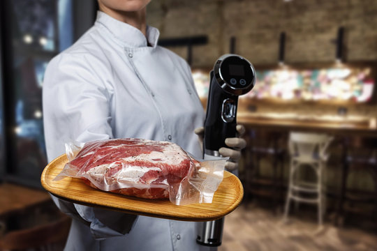 The concept of the sous vide cooking.