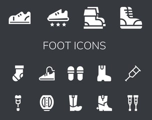 foot icon set