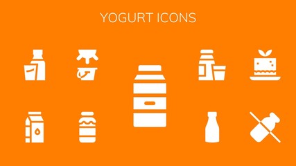 yogurt icon set